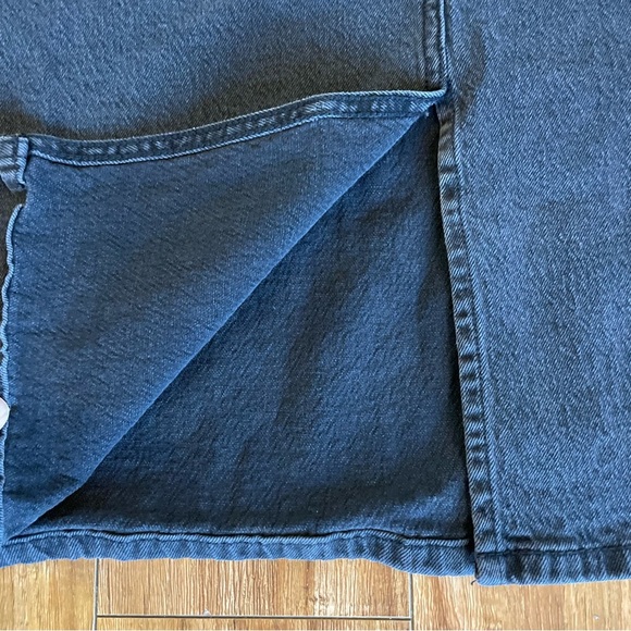 AVA & VIV Women’s Black Distressed Denim Jean Cargo Slim Skirt Size 17 - Picture 12 of 12